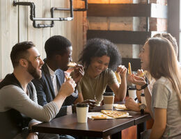 Group of friend out eating