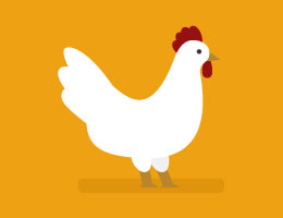 An illustration of a chicken